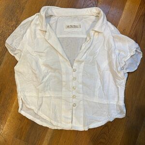 We The Free Cream Button-Up Shirt